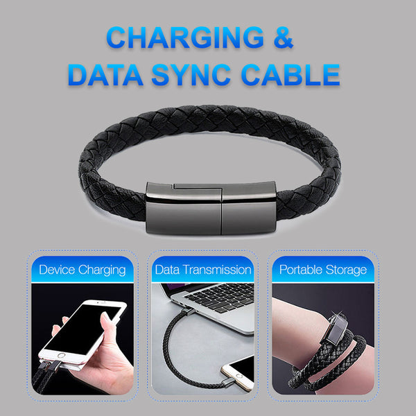 USB Bracelet Charger: Portable Charging & Data Cable